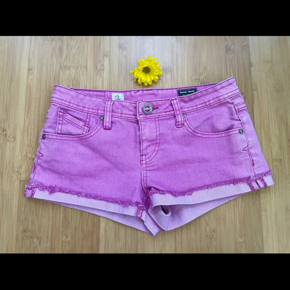 Liberated by VOLCOM pink denim shorts